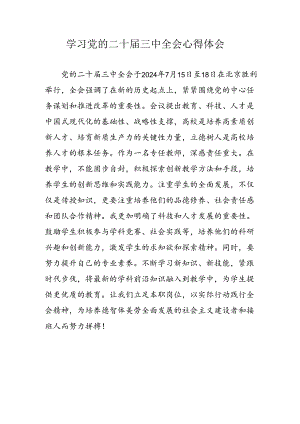 学习2024年党的二十届三中全会个人心得体会.docx