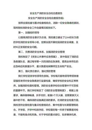 安全生产消防安全自检自查报告.docx