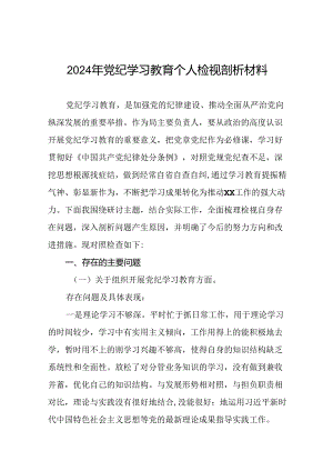 党支部班子2024年党纪学习教育专题民主生活会对照检查材料(五篇).docx