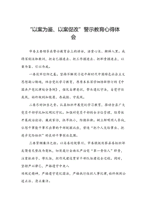 2024年以案为鉴以案促改警示教育领导干部警示教育会心得体会23篇.docx