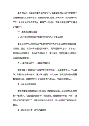 基层党支部上半年党建工作汇报.docx