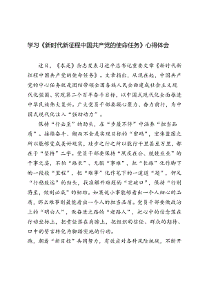 4篇 2024年学习《新时代新征程中国共产党的使命任务》研讨发言材料.docx
