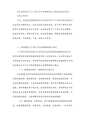 2024年在全省传达学习二十届三中全会精神会议上的讲话发言稿.docx