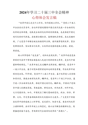 “二十届三中全会”心得体会可修改资料.docx