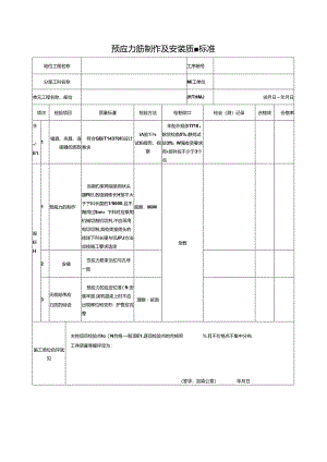 预应力筋制作及安装质量标准.docx