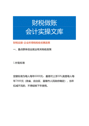 财税实操-企业所得税税收优惠政策.docx