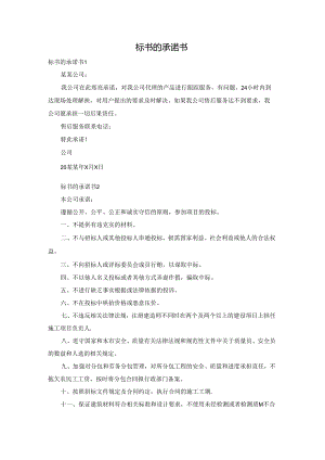 标书的承诺书.docx