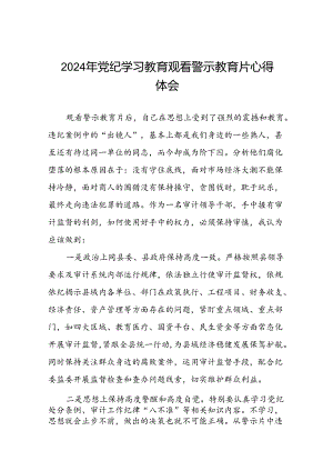 2024年关于党纪学习教育警示教育的心得体会十七篇.docx