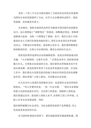 2024年度学习二十届三中全会精神进一步推进全面深化改革发言材料、心得.docx