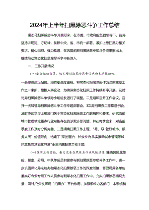 2024年上半年扫黑除恶斗争工作总结.docx