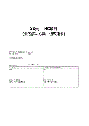XX集团NC业务解决方案-组织建模-实例模板.docx