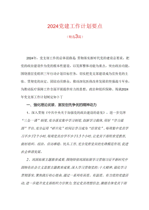 2024年党建工作要点（含工作清单）.docx