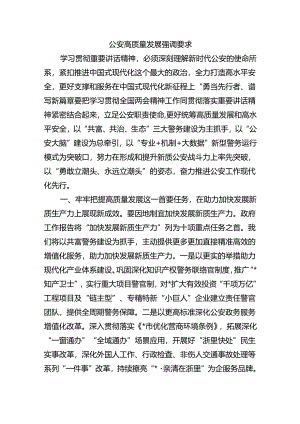 公安高质量发展强调要求.docx