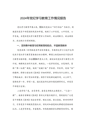 关于开展2024年度党纪学习教育总结汇报六篇.docx