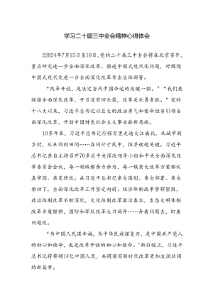 学习二十届三中全会精神心得体会范文3篇.docx