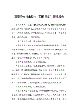 十八篇2024年夏季铁路治安打击整治“百日行动”总结报告.docx