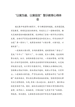 七篇2024年以案为鉴以案促改警示教育集中观看警示教育片心得体会.docx