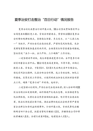 2024年公安扎实推进夏季治安打击整治行动工作总结(十四篇).docx