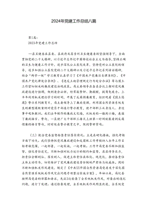 2024年党建工作总结八篇.docx