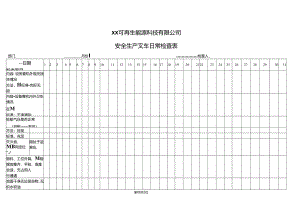 XX可再生能源科技有限公司安全生产叉车日常检查表（2024年）.docx