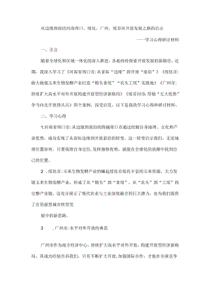 从边缘到前沿河南周口、绥化、广州、绥芬河开放发展之路的启示.docx