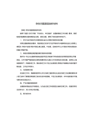存在问题原因剖析材料.docx