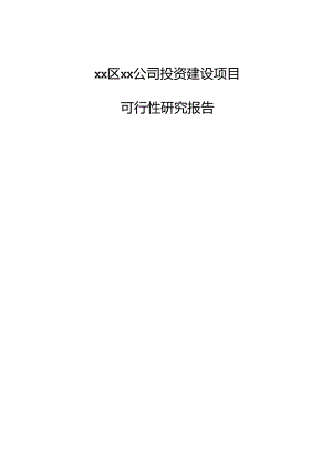 xx区xx公司投资建设项目可行性研究报告.docx