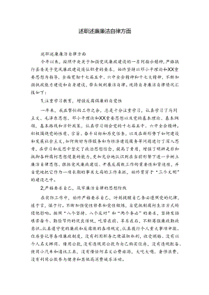 述职述廉廉洁自律方面.docx