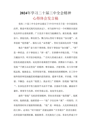 2024年“二十届三中全会精神”心得体会可修改资料.docx