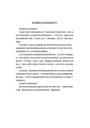 综合素质社会实践自我评价.docx