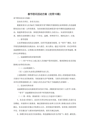 春节慰问活动方案（优秀10篇）.docx