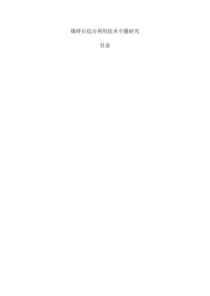煤矸石综合利用技术专题研究.docx