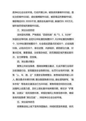 公安推动2024年夏季治安打击整治行动情况报告11篇.docx