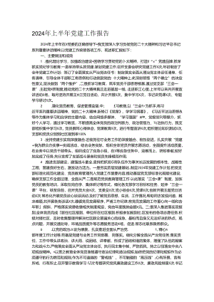 2024年上半年党建工作报告.docx