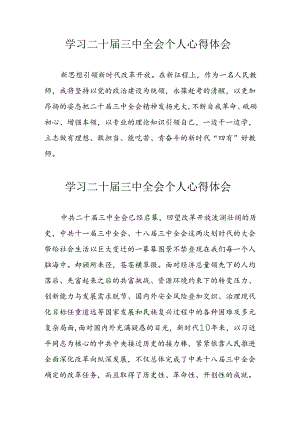 2024年学习党《二十届三中全会》个人心得体会 合计6份.docx