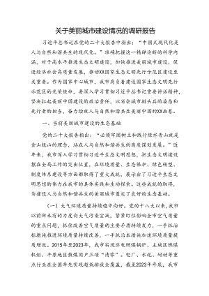 美丽城市建设情况的调研报告.docx