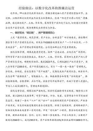 经验做法：以数字化改革助推廉洁运营.docx