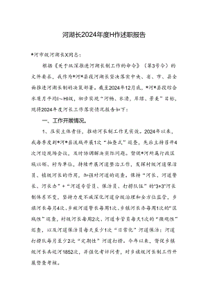 河湖长2024年度工作述职报告.docx