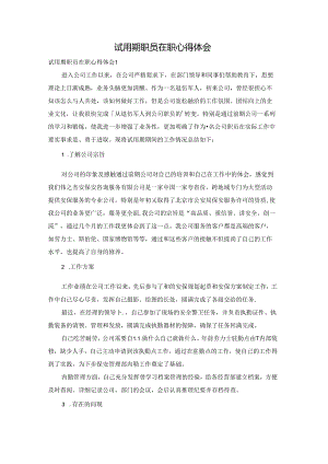 试用期职员在职心得体会.docx