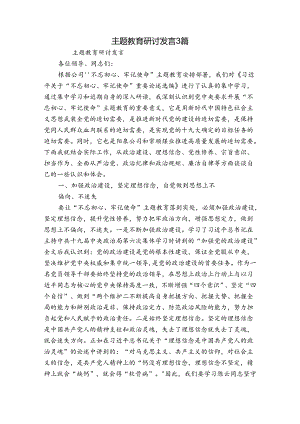 主题教育研讨发言3篇.docx