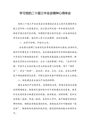 学习党的二十届三中全会精神心得体会 (3篇).docx