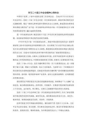 学习二十届三中全会精神心得体会01.docx