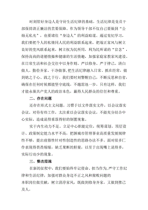 工作纪律和生活纪律交流研讨发言体会10篇（最新版）.docx