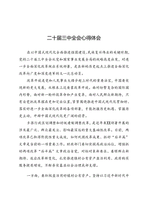 学习二十届三中全会研讨发言材料3篇.docx