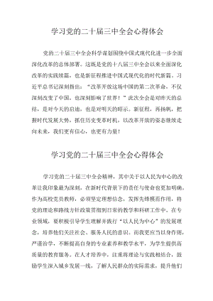 学习2024年党的二十届三中全会个人心得体会 （12份）.docx