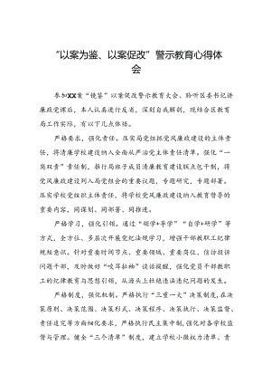 2024年党员干部以案为鉴、以案促改警示教育大会的心得感悟23篇.docx