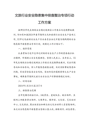 文旅行业安全隐患集中排查整治专项行动工作方案.docx