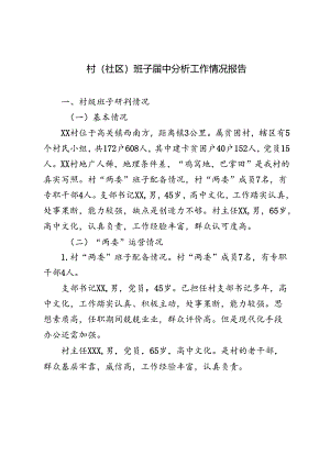 村(社区)班子届中分析评估工作情况报告4篇.docx