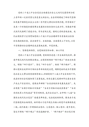研讨发言材料：学习贯彻党的二十届三中全会精神推动县域高质量发展.docx