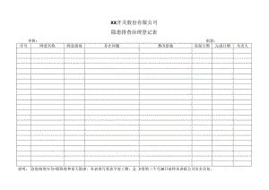 XX开关股份有限公司隐患排查治理登记表（2024年）.docx
